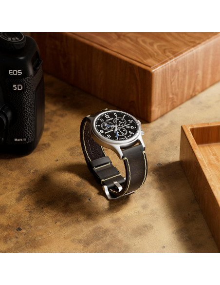 Correa de Reloj de Cuero 22mm RBIPO con Liberación Rápida