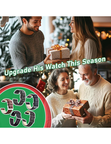 Correa de Reloj de Cuero Ritche 20mm para Samsung Galaxy