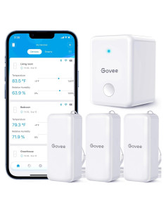 Govee Termómetro e Higrómetro WiFi 3 Sensores 6,15cm