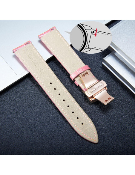 Correa de Reloj de Cuero BINLUN 12-24mm Liberación Rápida