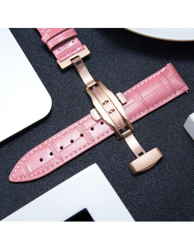 Correa de Reloj de Cuero BINLUN 12-24mm Liberación Rápida