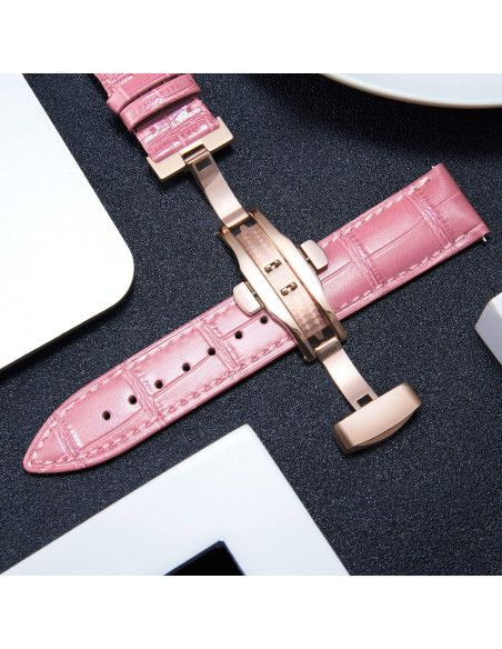 Correa de Reloj de Cuero BINLUN 12-24mm Liberación Rápida
