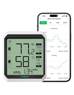 Higrómetro Termómetro Inalámbrico VIVOSUN VS-THB1 Bluetooth