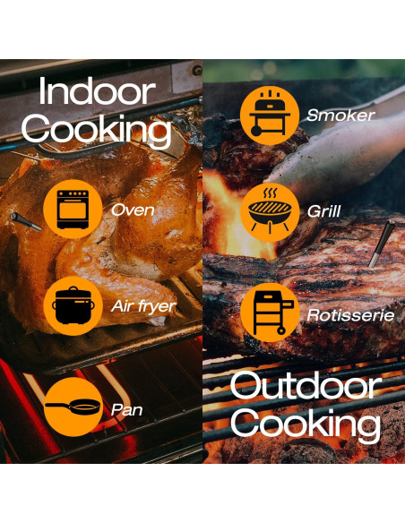 Termómetro Digital Bluetooth COOKIT MW3 con 2 Sondas 700ft