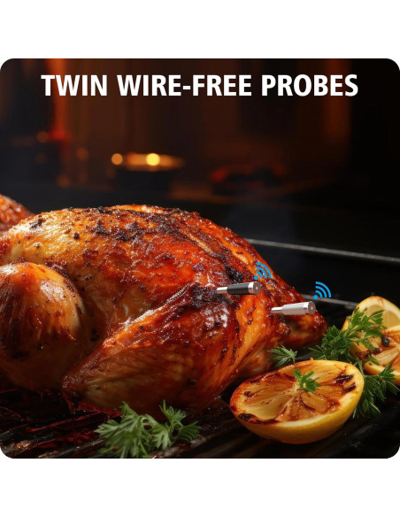Termómetro Digital Inalámbrico BFOUR con 2 Probes para Carne