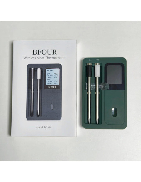 Termómetro Digital Inalámbrico BFOUR con 2 Probes para Carne