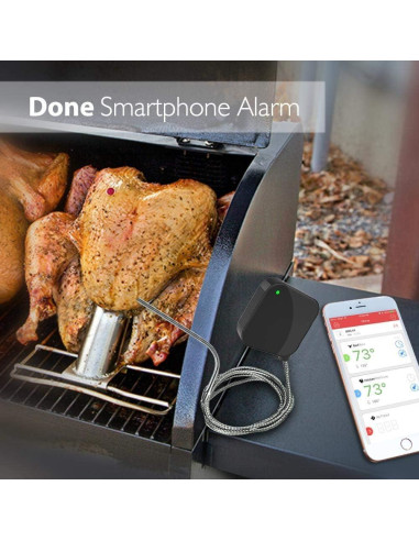 Termómetro BBQ Bluetooth NutriChef PWIRBBQ40 Sonda Acero Inoxidable