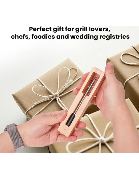 Termómetro de Carne Inalámbrico Buzzeap CXL001-R Bluetooth 213m