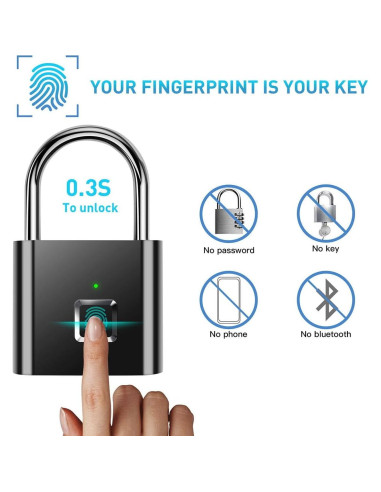 Candado Biométrico AICase de Huella Digital 90g USB