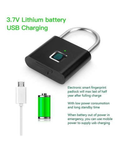 Candado Biométrico AICase de Huella Digital 90g USB