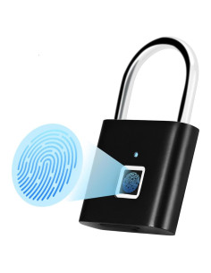 Cerradura Biométrica Hutomwua Negra con 10 Huellas