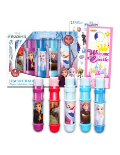 Tiza Jumbo para Aceras Disney Frozen - Paquete de 5 Piezas