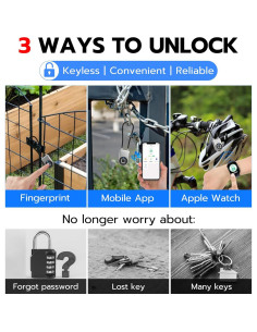 Candado Biométrico eLinkSmart P2BF con Huella Digital 9.14cm 2