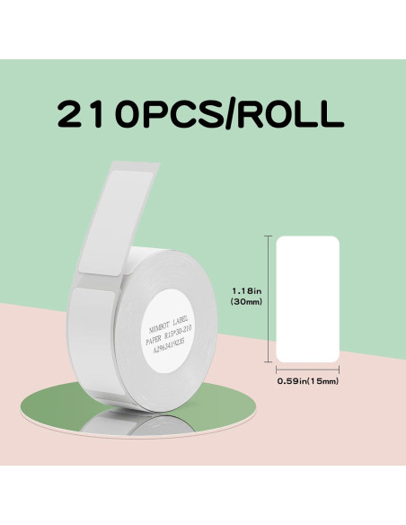 Cinta de Etiquetas INeedIt 3 Rollos 15x30mm Autoadhesiva