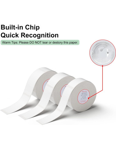Cinta de Etiquetas INeedIt 3 Rollos 15x30mm Autoadhesiva