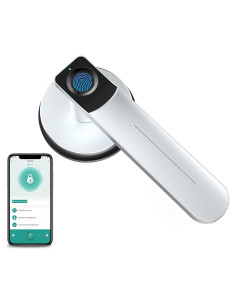Cerradura Biométrica Foxgard con Huella Digital y APP Plata