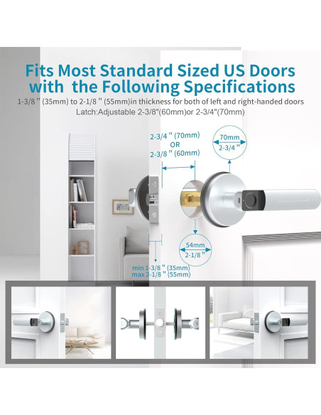 Cerradura Biométrica Foxgard con Huella Digital y APP Plata Cerradura Biométrica Foxgard con Huella Digital y APP Plata