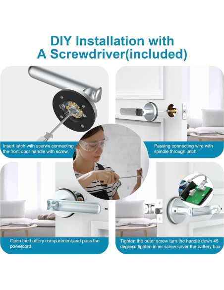 Cerradura Biométrica Foxgard con Huella Digital y APP Plata Cerradura Biométrica Foxgard con Huella Digital y APP Plata