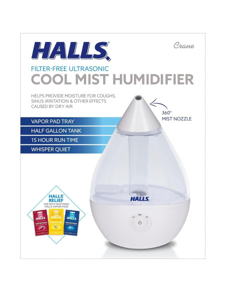 Humidificador Ultrasónico Crane x HALLS Droplet 1.89L