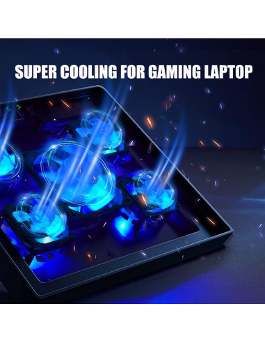 Almohadilla de Enfriamiento KEROLFFU 16" Aluminio USB Ajustable