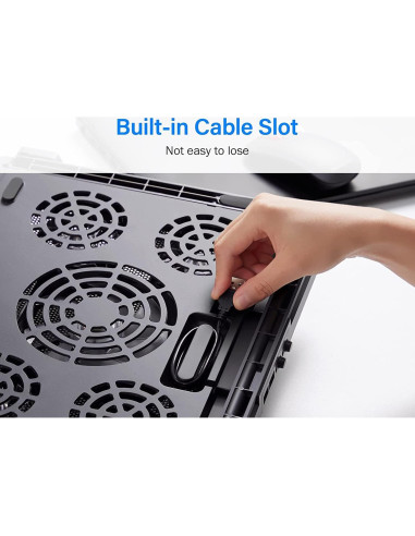 Almohadilla de Enfriamiento KEROLFFU 16" Aluminio USB Ajustable