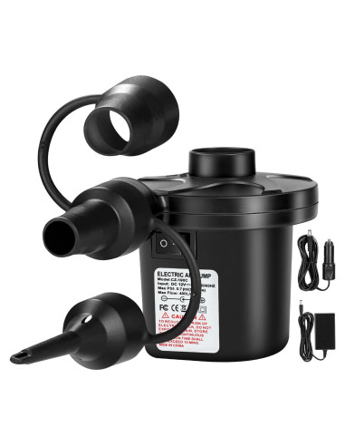 Bomba de Aire Eléctrica AearKing 110V/12V, Inflador y Desinflador