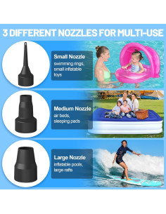 Bomba de Aire Eléctrica AearKing 110V/12V, Inflador y Desinflador 2