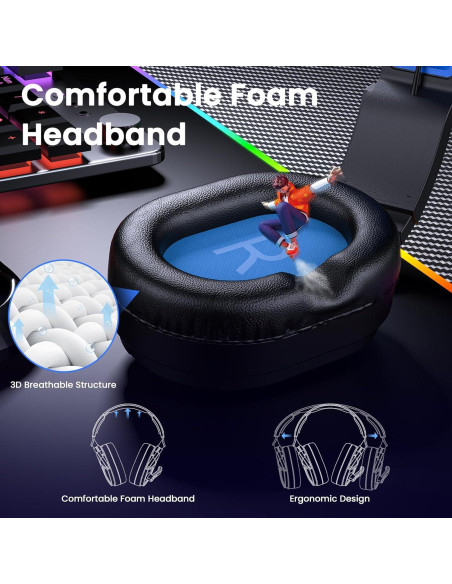 Auriculares para Juegos Xuevcn G63 con Micrófono y LED