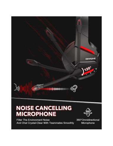 Auriculares Inalámbricos BINNUNE BW01 50mm 120 Horas PS5/PC