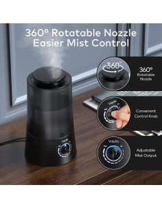 Humidificador ultrasónico Valuta 4L con difusor de aceite 2