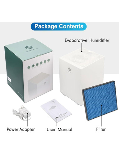 Humidificador Evaporativo SHARKZILLA 5L Silencioso 25dB
