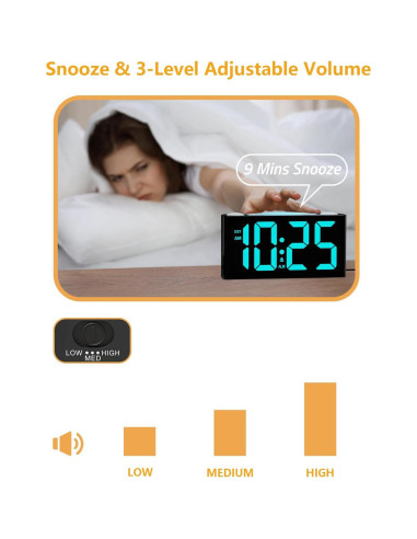 Reloj Despertador Vibrante Mesqool CR1008iR RGB USB