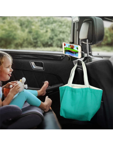 Gancho Oculto TOOVREN 2 en 1 para Auto Plateado