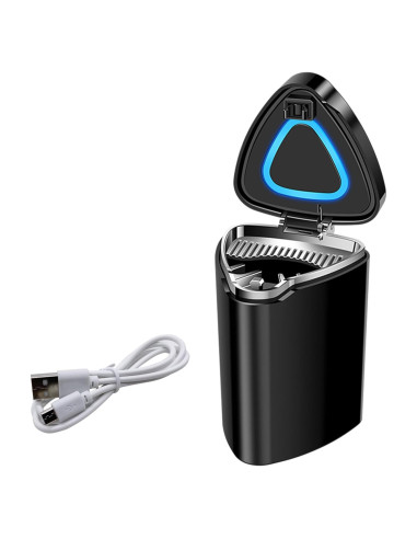Cenicero de coche recargable WaiNynyda con luz LED