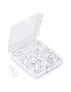 Respaldos de Aretes de Silicona iBayam 300 Piezas 4mm Transparentes