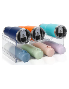 Organizador de Botellas de Agua SPOSPO Apilable 2 Niveles 8 Botellas