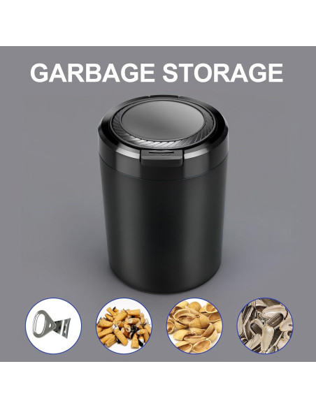 Cenicero de coche XIHUII con tapa y luz LED desmontable Cenicero de coche XIHUII con tapa y luz LED desmontable