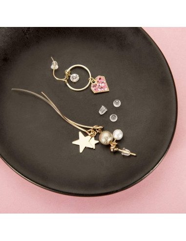 Respaldos de Aretes de Silicona iBayam 300 Piezas 4mm Transparentes