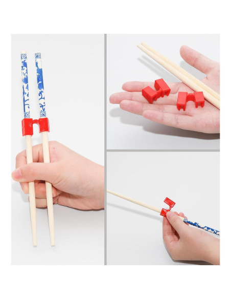 Juego de 5 Palillos de Entrenamiento Pocoxll Rojo