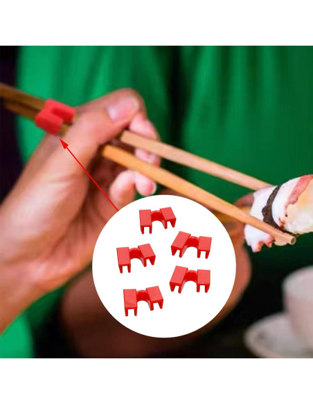 Juego de 5 Palillos de Entrenamiento Pocoxll Rojo