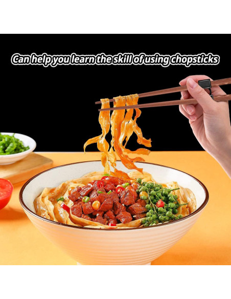 5 Pares de Palillos Reutilizables de Entrenamiento Tortuga Rosa