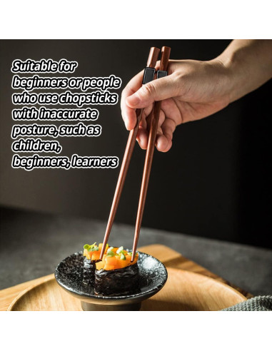 5 Pares de Palillos Reutilizables de Entrenamiento Tortuga Rosa