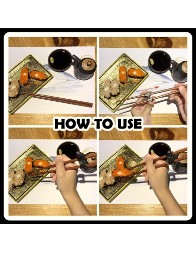 5 Pares de Palillos Reutilizables de Entrenamiento Tortuga Rosa