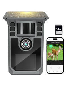 Cámara de sendero 4K Hrivcam WiFi Solar 64MP IP67
