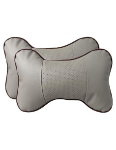 Leeko Almohadas de Cuero para Asiento de Coche 2 Piezas