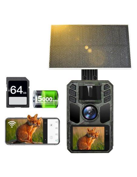 Cámara de sendero 4K FKPCAM con visión nocturna y WiFi