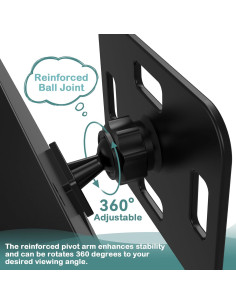 Espejo de Coche para Bebé Rohent Ajustable 360 Negro 2