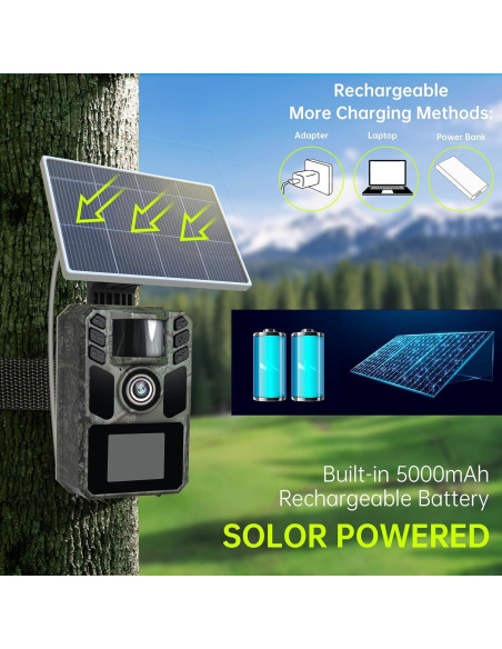 Cámara de sendero 4K FKPCAM con visión nocturna y WiFi