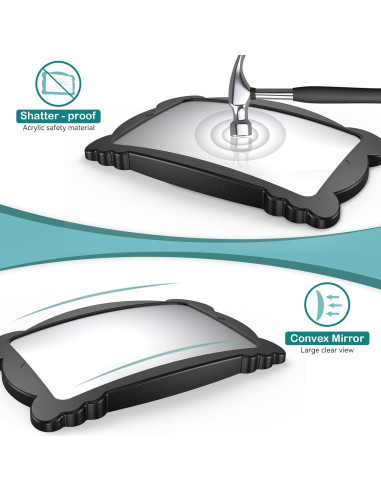 Espejo de Coche para Bebé Rohent Ajustable 360 Negro