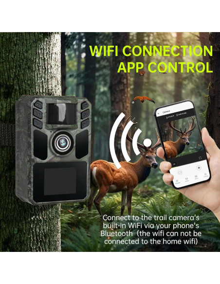 Cámara de sendero 4K FKPCAM con visión nocturna y WiFi